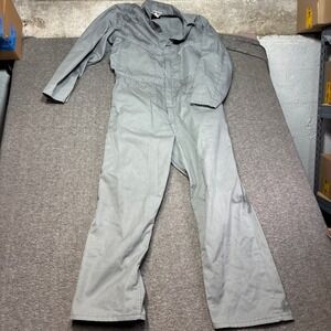 Dickies Coveralls Mens 44 Grey Long Sleeve Workwear Stained Distressed